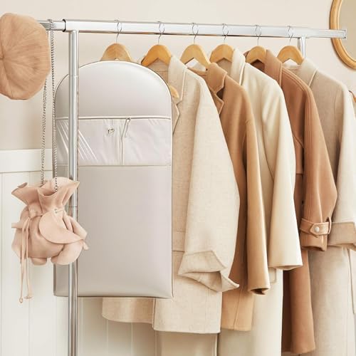 Garment Bags Travel, Clothes Protector, 35.43x22.83x5.91 inches Space Saver Dustproof Storage Organizer with Self-Compression Zipper for Jackets Sweater Clothing Home2