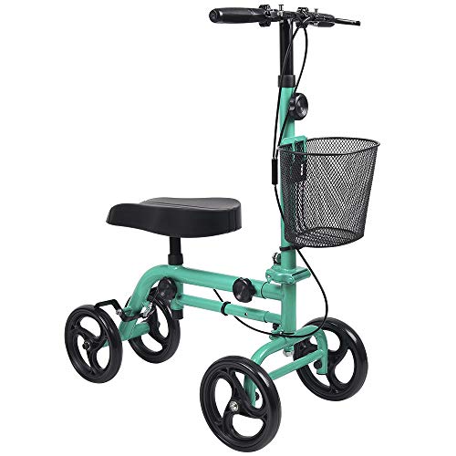 Knee Scooter, Give Me Steerable Knee Walker Crutch Alternative with Basket and Dual