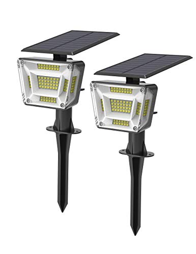 AMORNO 96 LEDs Solar Landscape Spotlights, Outdoor Waterproof Super Bright Solar Powered Wall Lights 2-in1 Landscaping Lights for Garden Patio Pathway Yard Lawn Porch