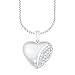 Produktbild s. Oliver Damen-Kette mit Anhänger Herz 925 Silber rhodiniert Zirkonia weiß Rundschliff 45 cm - 540575