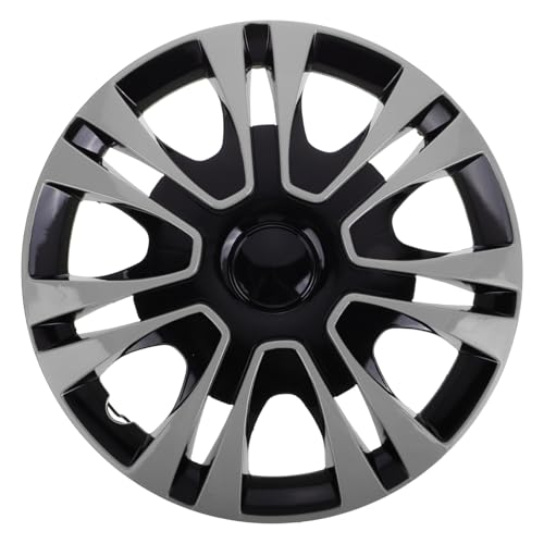 CHICAMPERA Tapacubos De 13 Pulgadas De Llanta Plateada Material PP Resistente Protección Agua Accesorios para Coche Tapacubos Decorativos