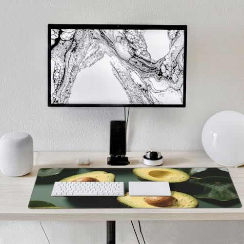 Tapis de souris antidérapant grand format Avocado avec protection de table pour clavier