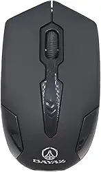 Kryaz Mouse Gamer Sem Fio, Preto, Design Ergonômico, Para Jogos e Uso Profissional