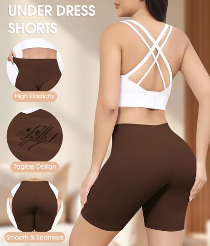 Yeblues Women 3 Pack Seamless Slip Shorts for Under Dress Smooth Boyshorts for Yoga/Bike/Workout Shapewear Shorts2