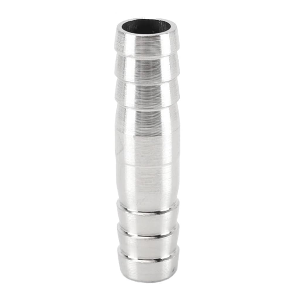 Yjqhody One Color 1Piece Equals Straight Pipe Fitting Hose Barb Pagoda Joint, Ss304 2 Way Connector For Hydraulic Systems(12Mm)