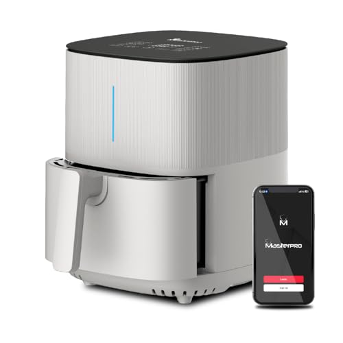 MasterPRO BY CARLO CRACCO - Friggitrice ad aria 1500W 5L - 12 programmi - LED Touch Control - App Control - Rivestimento antiaderente - Colore Bianco