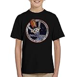 all+every nasa sts 6 challenger mission badge distressed kid's t-shirt