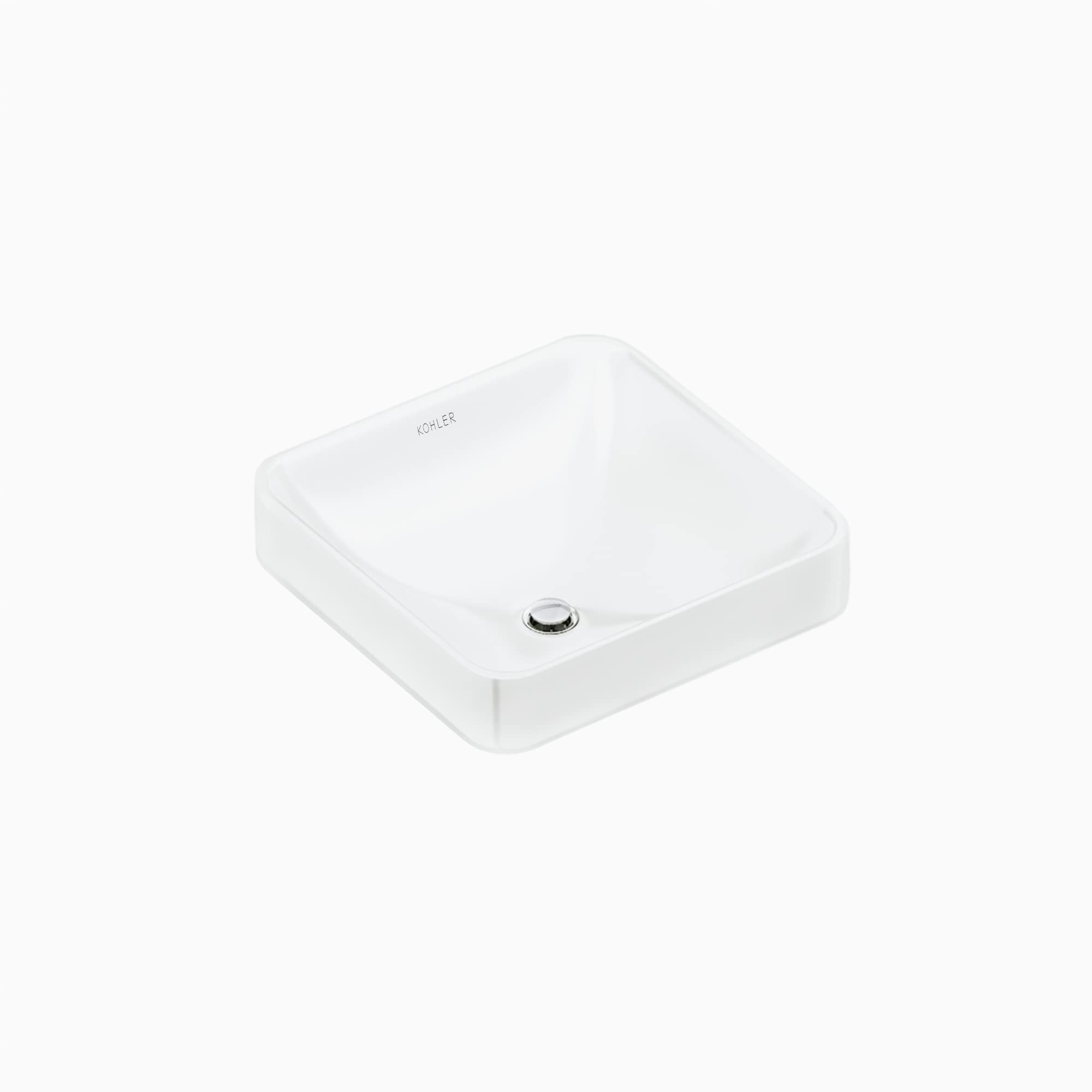 Kohler Vitreous Forefront Table Top Ceramic Square Wash Basin, Over Counter, White, 413Cm X 413Cm X 178Cm (B082Z3834C) Amazon Price History, Amazon Price Tracker