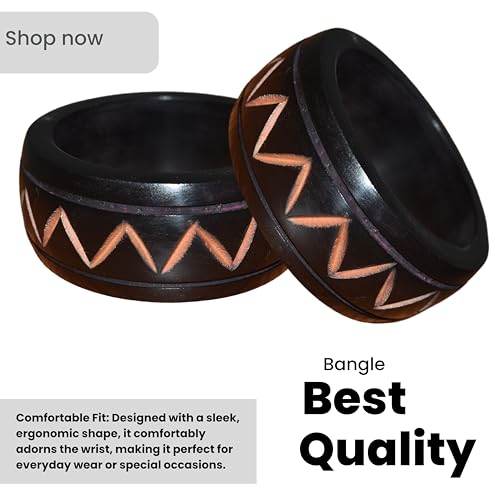 Image of Handmade Natural Wooden BangleHandmade Bracelet Vintage Simple Round Natural Wooden Bracelet Bangle for Women Jewelry.