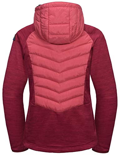 Mapamyumco Women's Insulated Hiking Jacket, Thermal Running Hybrid Jacket, Hooded Jacket Lightweight Breathable And Warm Rose Red Xl #TOP2