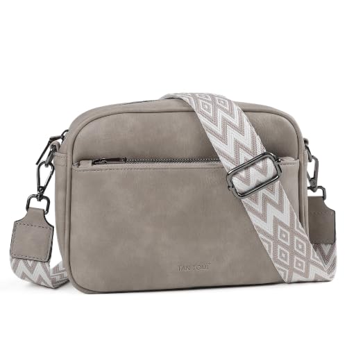 Image of TANTOMI Small Crossbody Bag for Women, Vegan Leather Handbags Shoulder Bag for Travel, Cross Body Purse with Adjustable Strap