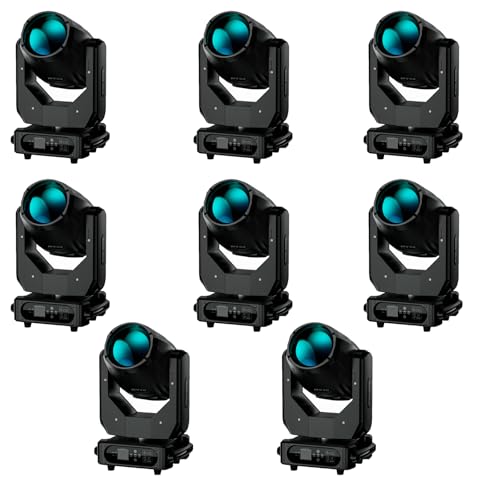 Image of Moving Head Light 280W 10R WZYBUTA LED Beam Stage Lights DJ Lights 17 Gobos 15 Colors DMX512 Prism Rainbow Effect Spotlights Sound Activtaed for Bar Disco Wedding Concert Lighting (8 Pack)