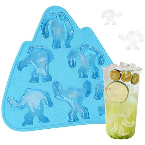 Bigfoot Gifts, HOSRNOVO Yeti Sasquatch Shape Silicone Ice Cube Molds, 6 Cavities Cute Ice Trays for Freezer Chilled Drinks Whiskey & Cocktails, Fun Accessories for Parties and DIY Crafts Cover