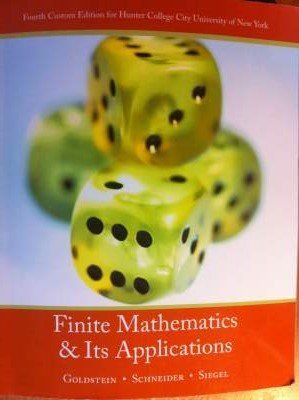 Finite Mathematics and Its Applications (4th Ed... 0558826377 Book Cover
