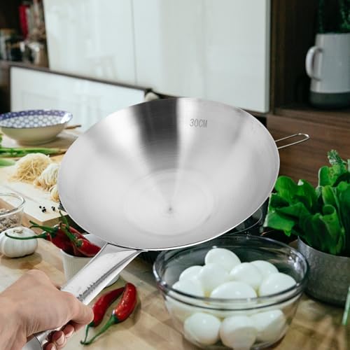 Wok de acero inoxidable Zerodeko con mango ergonómico miniatura 5