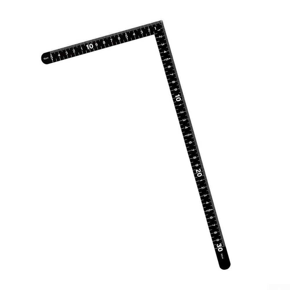 Escuadra Metal 2 Piezas 15cm y 30cm Grabada(15cm)
