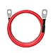 6 AWG Battery Cables 6 Gauge Battery Power Inverter Cable with 5/16 Inch Tinned Copper Lugs Both Ends for Solar Marine Boat RV Car Motorcycle 2 pcs (3FT)