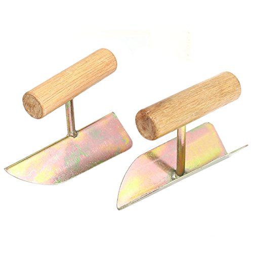 sourcingmap Wood Handle External Outside Internal Inside Corner Trowel Bronze Tone