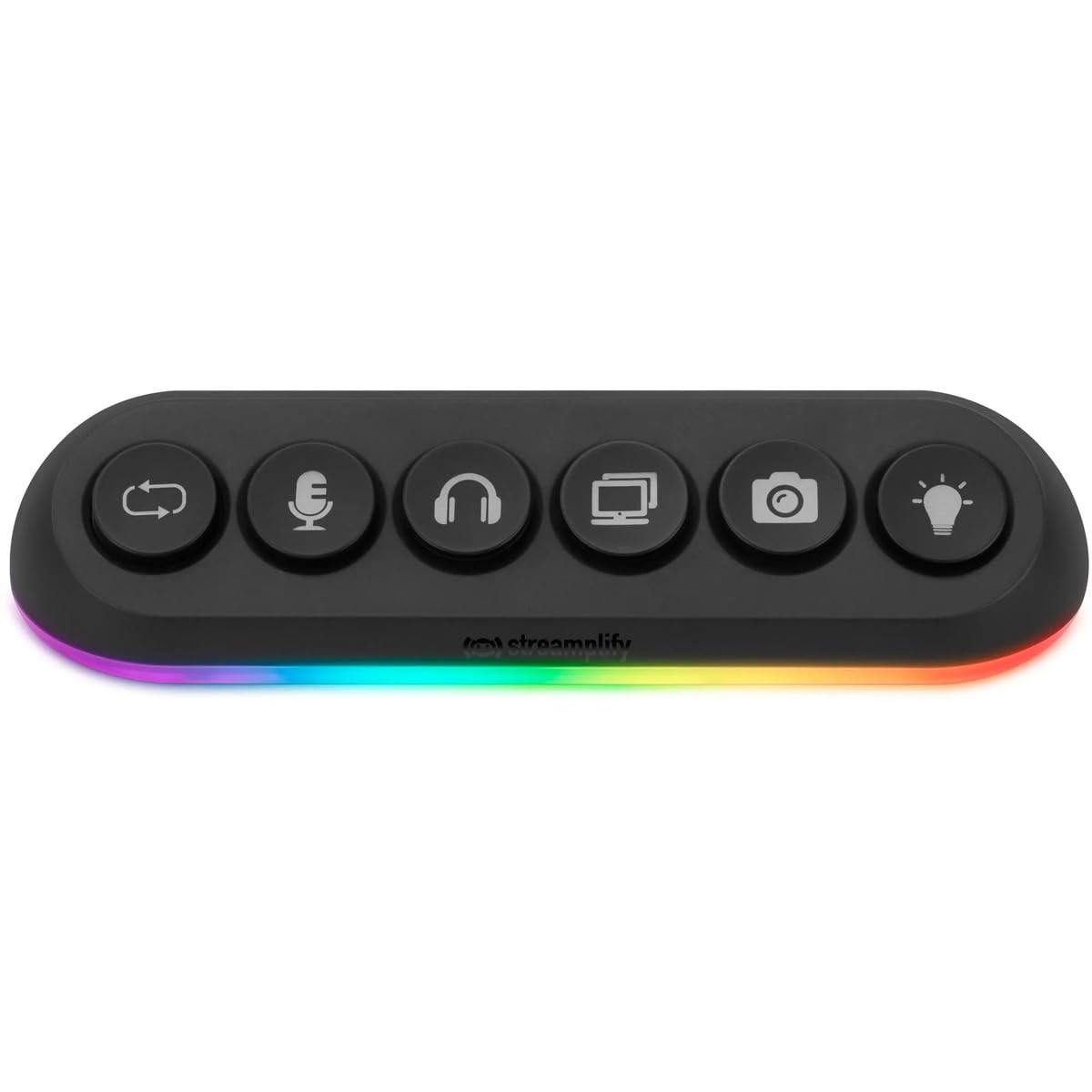 STREAMPLIFY HUB Deck 5, 4X USB 3.0, 1x USB 2.0, RGB, 12V, EU-Netzkabel - Schwarz