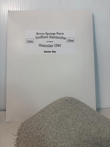 Sodium Bentonite Clay - 12oz Starter Size - Granular All Natural Pond Sealant - High Absorption - Leak Sealer Wastewater Cleansing Agent Cat Litter Clumping & Odor Control...ETC. (12 Ounce)