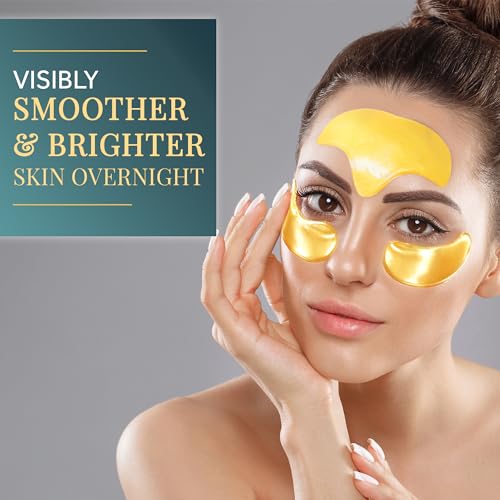 Forehead and Under Eye Wrinkle Patches for Face - Collagen, Hyaluronic Acid and Vitamin A Skin Pads - Forehead Line Remover Wrinkle Eye Patch Set - 52 Golden Sachets - Image 8