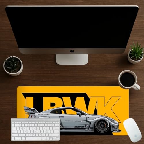 Image of Moto Edition Desk Mat 23x11 Inch - Racing-Themed Keyboard & Mouse Pad for Office, Home & Gaming | Non-Slip Rubber Base, Waterproof Surface, Supercar & Bike Inspired Table Mat (Urban Racer)
