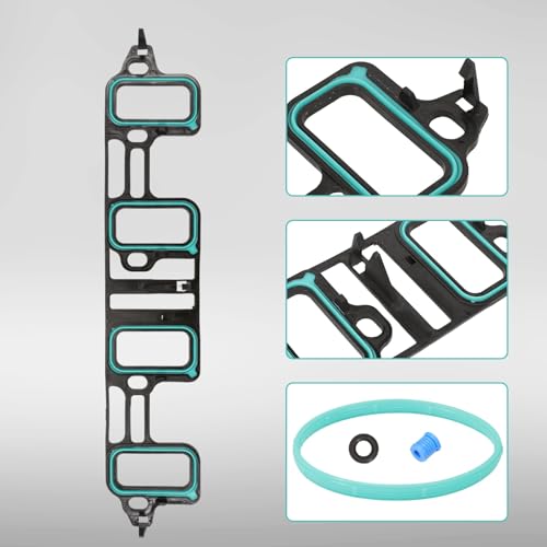 Image of 6.0L Intake Manifold Gasket Set, Compatible with 2007-2016 Silverado Express Sierra Escalade, 6.0 6.2L Engine, Replace# MS25702VR MS19598 MS97126