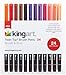 KINGART PRO Dual Twin-Tip Brush Pens, Set of 24 Unique & Vivid Colors, Watercolor Markers with Flexible Nylon Brush Tips, Professional Watercolor Pens for Painting, Drawing