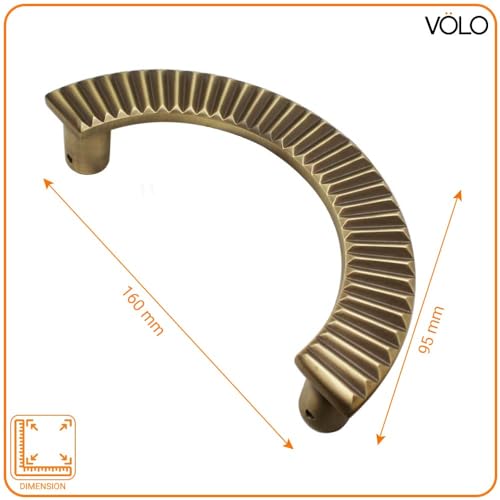 Image of VOLO 8 inch Main Door D Handle /Door Handles for Main Door /Glass Door Handle /Pull Handles, for Home /Office /Hotels(Model- S-618, 160MM) (Pack of 1 Set) (Antique)