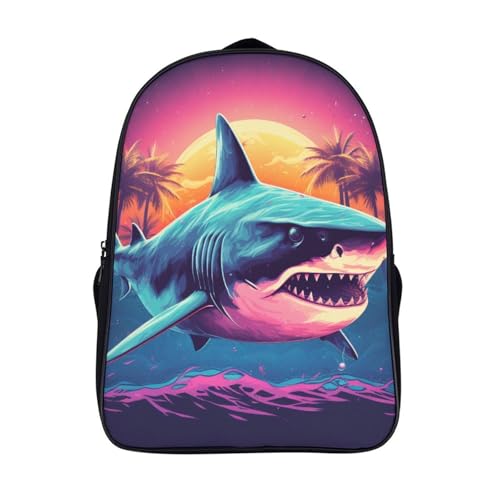 Mochila infantil de tiburón 3D pequeña para guardería con correa de pecho para niñas