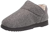 Dearfoams Women's Hayden Microwool Bootie Slipper, Dark Heather Grey, Large