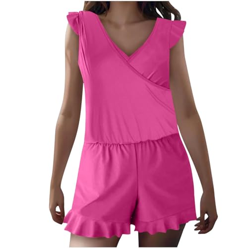 Women's Romper One Piece Swimsuit Built-in Bra and Pockets Swim Romper Modest Full Coverage Bathing Suit with Shorts4