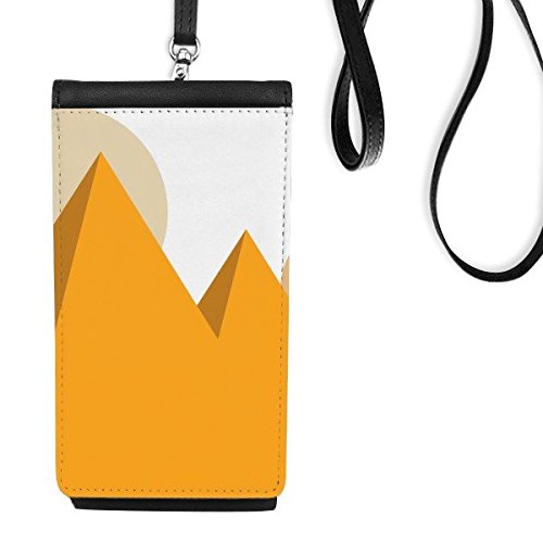 Monedero de smartphone colgante egipcio con pirámides de imitación cuero