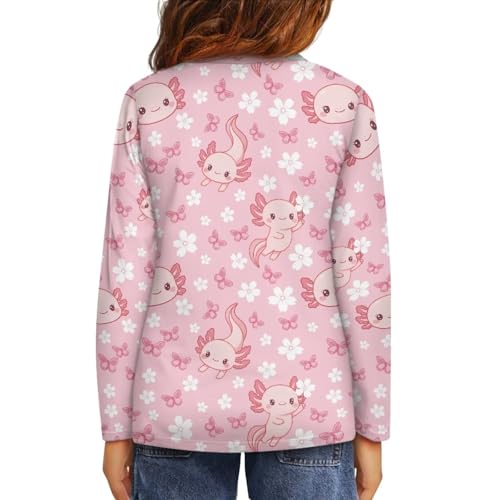 Image of Uourmeti Girls Graphic Tees Long Sleeve T Shirts for Teens Casual Tshirts Junior Sportswear Fall Tops