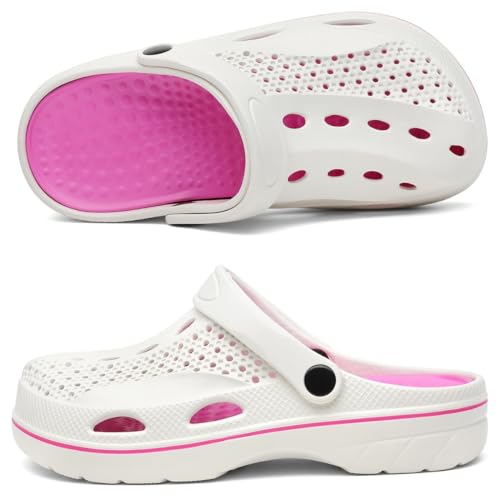 Image of VZQ Women and Men Arch Support Clogs Slip-on Garden Shoes Outdoor Beach Slippers Sandals with Plantar Fasciitis Feet Cushion Insoles