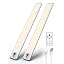 Luci LED A Sensore Di Movimento Per Armadio - Confezione Da 2 - Ricaricabili USB, Dimmerabili E Magnetiche - Illuminazione Per Cucina, Scale E Corridoio (6500K)