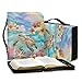 Cxdvotvy Leather Bible Cover Case for Men and Women Sea Turtle Plumeria Printed Large Bible Carrying Case Lightweight Book Cover for Book Lover