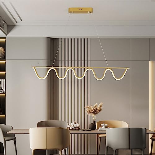 Lustre LED à ondes longues architectural au design minimaliste suspendu