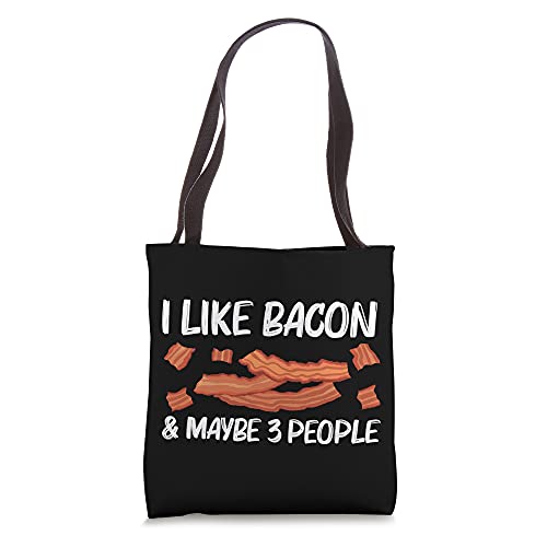 Cool Bacon Art For Men Women Pig Pork Strips Breakfast Food Tote Bag