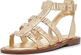 Vince Camuto Women's Claira Flat Sandal, Egyptian Gold, 7.5