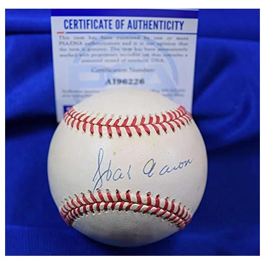 Hank Aaron PSA DNA Cert Autograph National League Signed Baseball