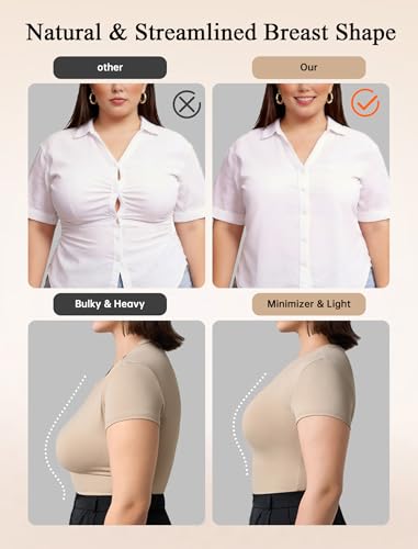 Image of LetsJoli Minimizer Bras for Women Full Coverage Underwire Plus Size Support | Unlined Cup,Cool Lightweight Comfort,T Shirt Everyday Bra,For Older Women and Large Breasts