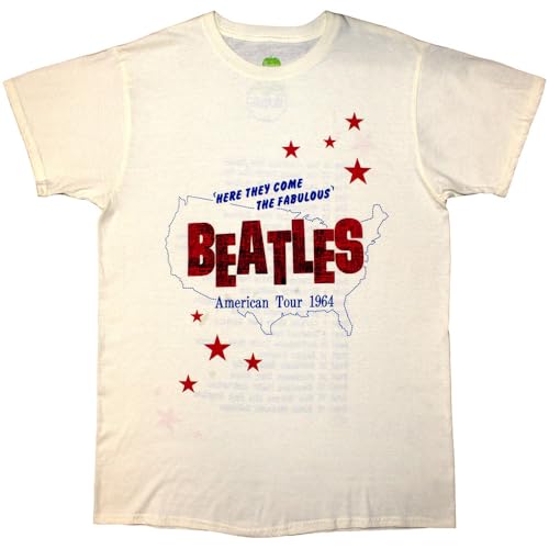 T-shirt The Beatles American Tour 64 anti-déformation en coton respirant