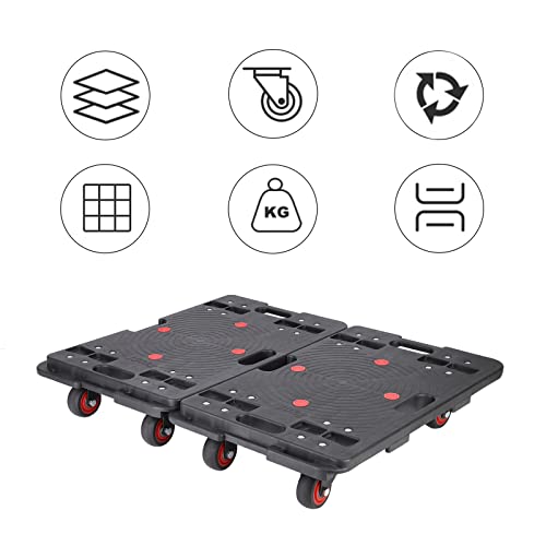 Carrito plegable portátil con ruedas giratorias 330 lbs miniatura 3