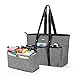 Damero Nurse Tote Bags with Organizer Insert Bag, Medical Supplies Bags with Laptop Sleeve for Home Care Nurse, Medical Students and More, Gray