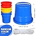 3 Pairs Bucket Stilts Plastic Walking Cups Children Kids Stepper Toy Walking Stilts Balance Buckets for Balance Training Outdoor Stilts Walking Toy Activities Kids Bucket Stilts (Random Color)