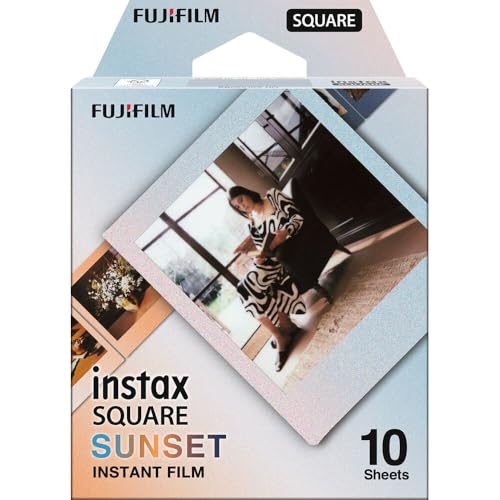 Papel fotográfico instantáneo FUJIFILM INSTAX Square Sunset, 10 exposiciones, para cámaras INSTAX SQUARE, con borde degradado tipo atardecer miniatura 2