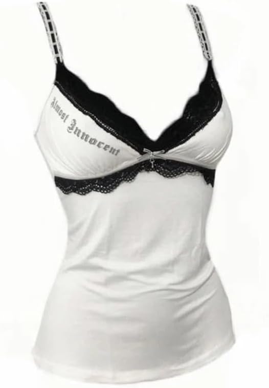 Womens Y2K Emo Grunge Tank Top Flower Graphic Camis Vintage Print Mini Gothic Sexy 2000s Clothes - Image 2