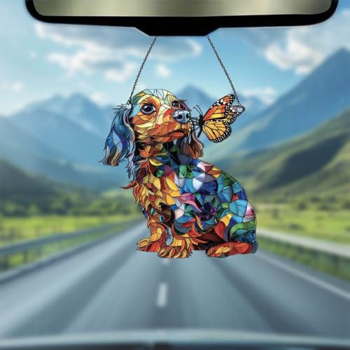 Image of Dachshund Acrylic Ornament Gift for Dog Lovers Christmas Window Decor