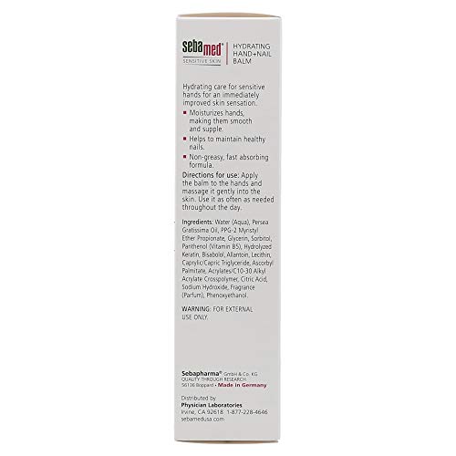 Sebamed Hand And Nail Balm Ph 5.5 For Sensitive Skin Hypoallergenic Non-Greasy Dermatologist Recommended Moisturizer 2.6 Fluid Ounces (75 Milliliters) #TOP3